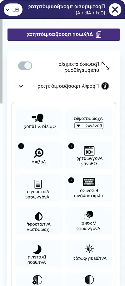 greek website accessibility widget